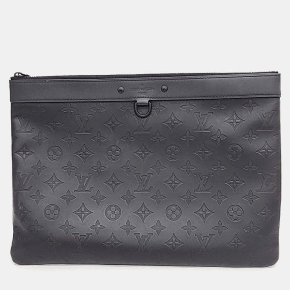 Black Monogram Shadow Pochette Clutch bag
