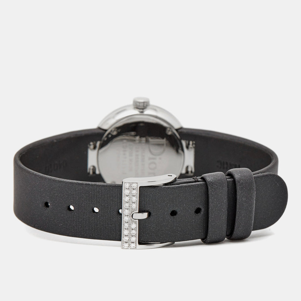 Dior Black Stainless Steel Diamond Satin La D De Dior Cd043114A002 Women Wristwatch 25 Mm