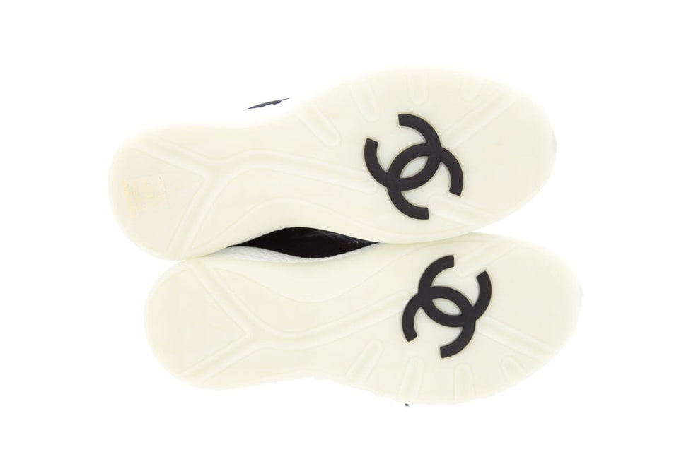 Chanel Black Nylon & Suede Snow Booties SZ 37.5