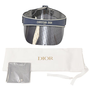 Dior Frame and Mirrored Dior Oblique DiorClub V1U Visor in Navy Blue Acetate