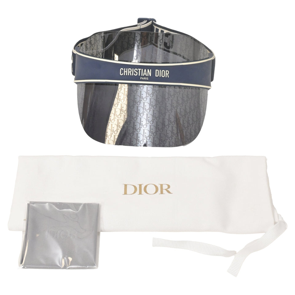 Dior Frame and Mirrored Dior Oblique DiorClub V1U Visor in Navy Blue Acetate
