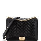 CHANEL Boy Flap Bag Quilted Lambskin Large