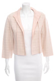 Chanel 1999 Pink Woven Linen Jacket SZ 36