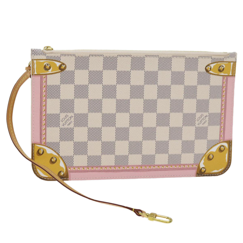 Louis Vuitton Neverfull Pouch  Canvas Clutch Bag