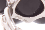 Chanel 18k White Gold & Black Onyx Camelia Ring