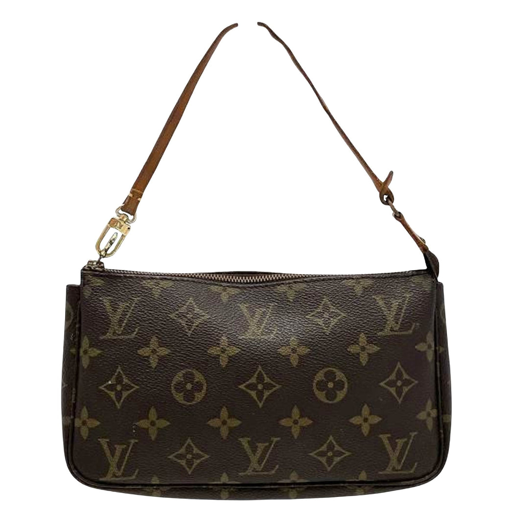 Louis Vuitton Pochette Accessoire  Canvas Clutch Bag