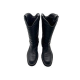 Chanel  Quilted Calfskin Star Biker Boots Sz 40