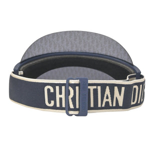 Dior Frame and Mirrored Dior Oblique DiorClub V1U Visor in Navy Blue Acetate