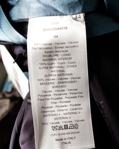 Dior x Sorayama Embroidered Souvenir Bomber Jacket in Blue Viscose