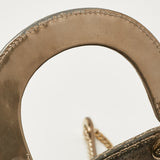 Dior Gold Microcannage Patent Leather Mini Lady Dior Tote