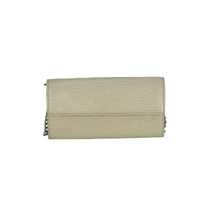 LOUIS VUITTON White Epi Leather Long Wallet Clutch