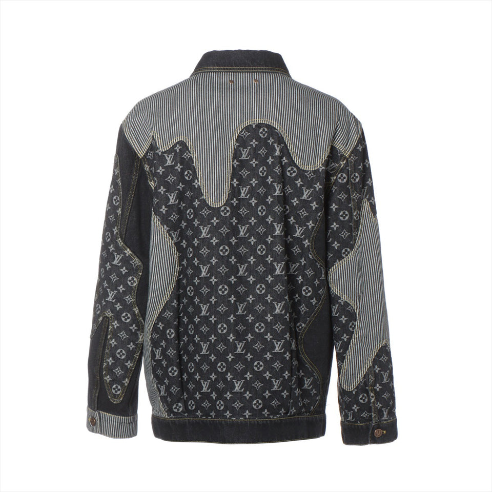 Louis Vuitton x NIGO 22SS Cotton Denim Jacket 48 Mens Black RM221M Monogram tagged