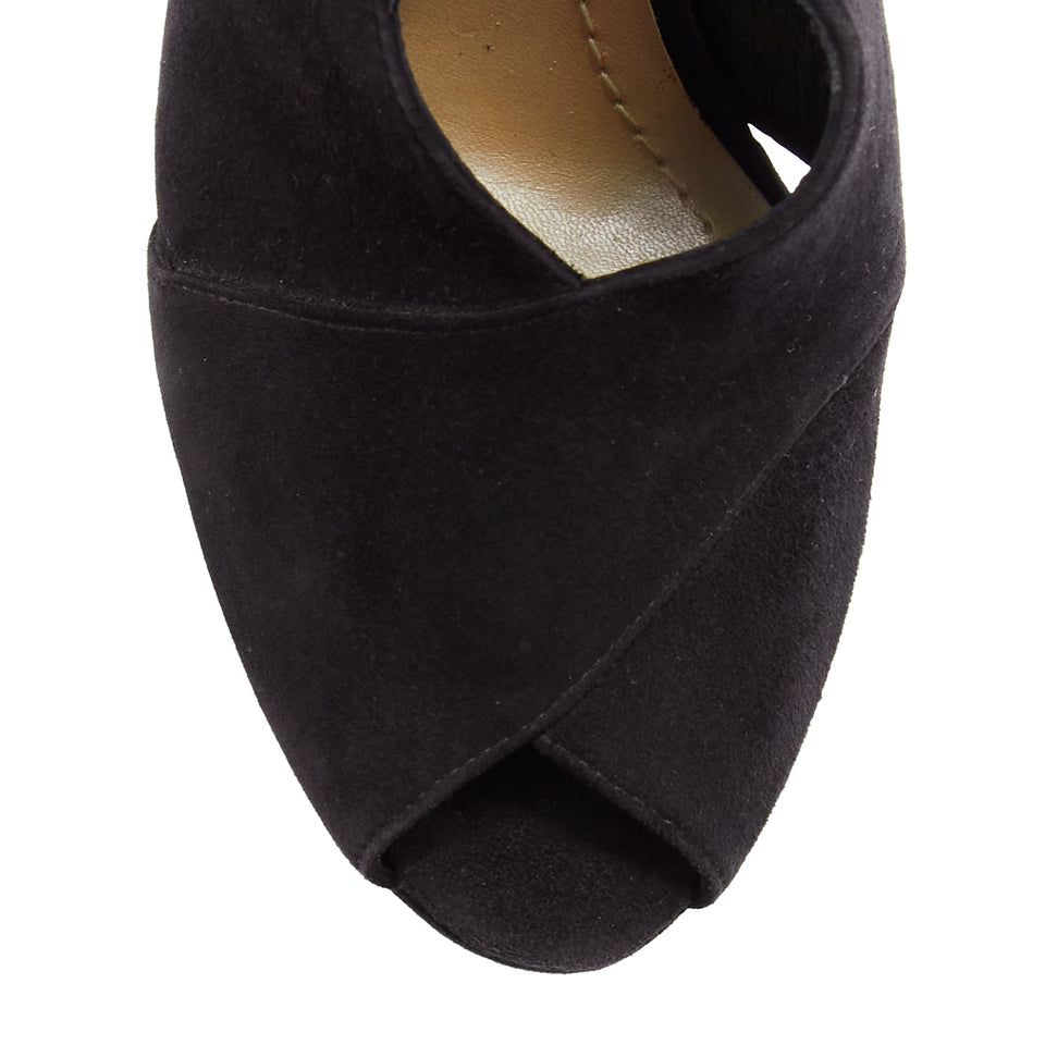 Christian Dior scaled leather suede platforms
