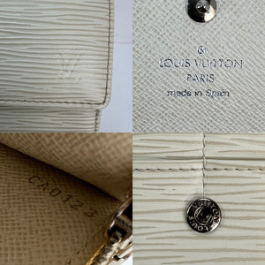 LOUIS VUITTON White Epi Leather Long Wallet Clutch