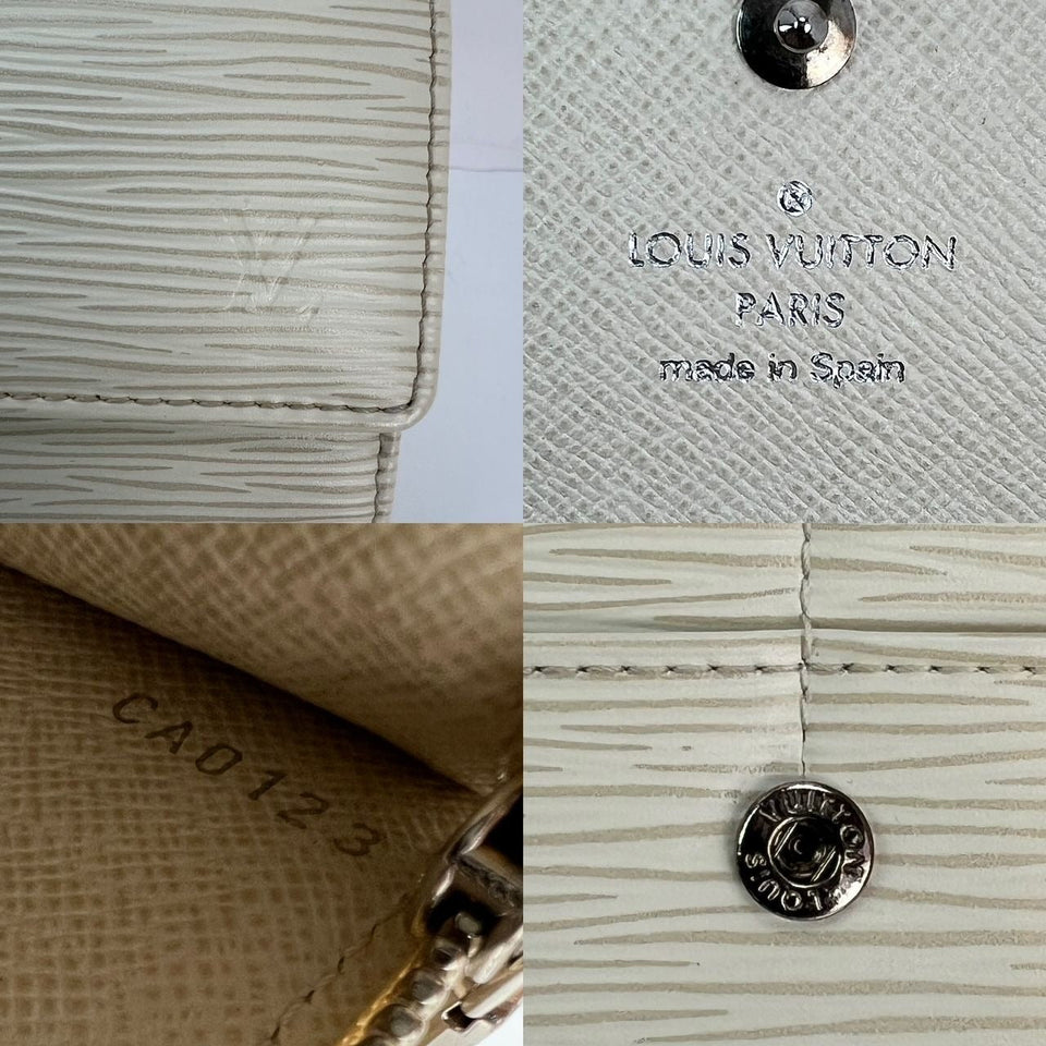 LOUIS VUITTON White Epi Leather Long Wallet Clutch