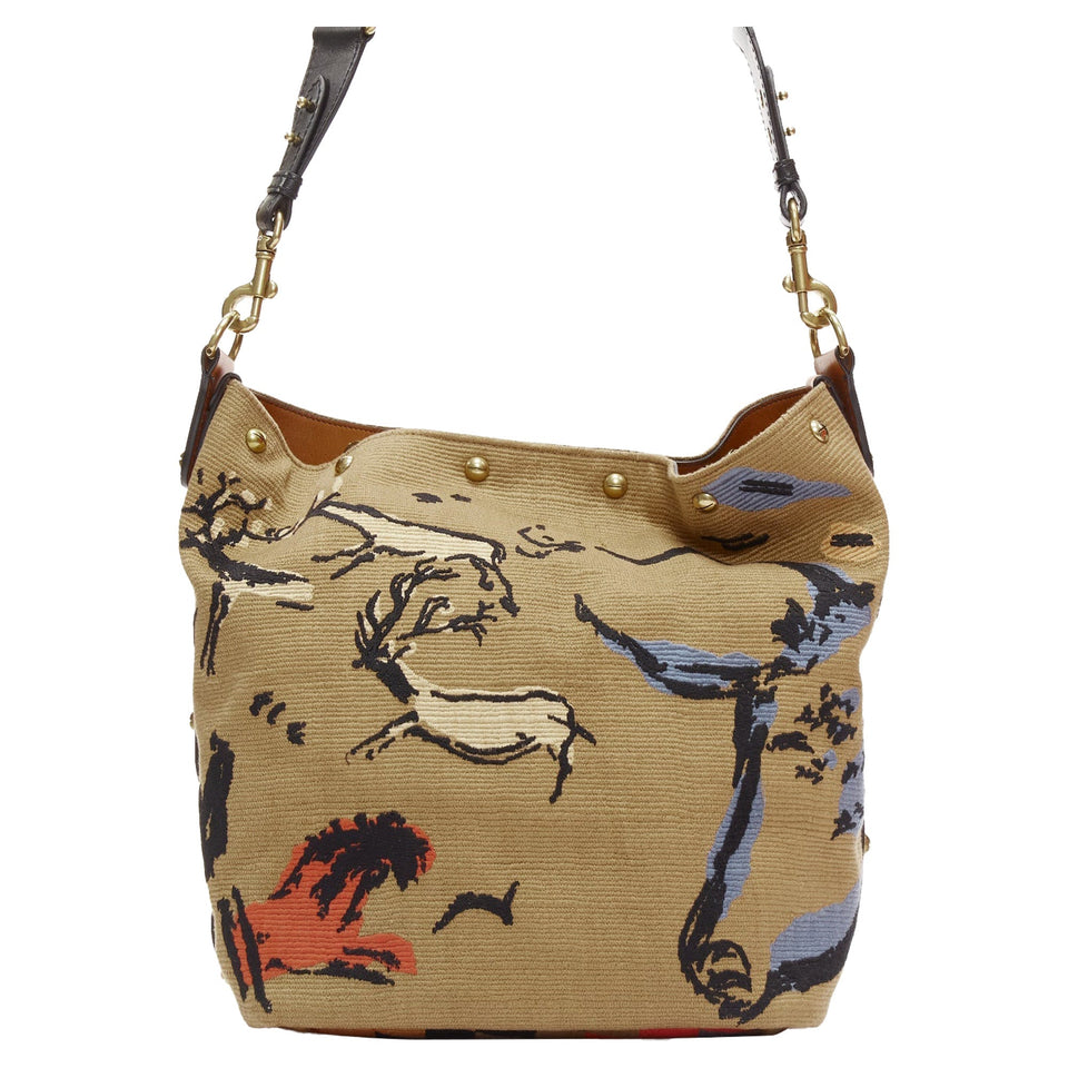 Dior Dioravenue Sauvage Special Edition Logo Canvas Embroidery Hobo Bag