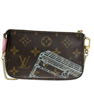 Louis Vuitton Mini Pochette Accessoires  Canvas Clutch Bag