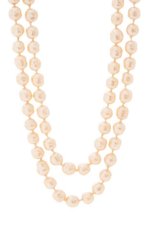 Chanel Vintage 1980s Long Pearl Necklace