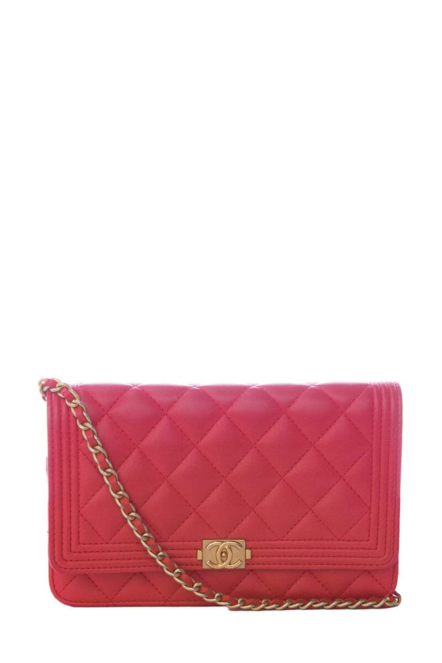 Chanel Hot Pink Calfskin Boy GHW  WOC