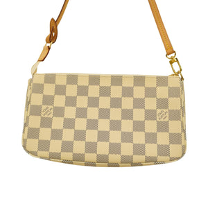 Louis Vuitton Pochette Accessoire  Canvas Clutch Bag