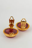 Boucles d'oreilles en pâte de verre Chanel