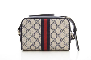 Gucci Ophidia GG Mini Bag in Beige & Blue Supreme