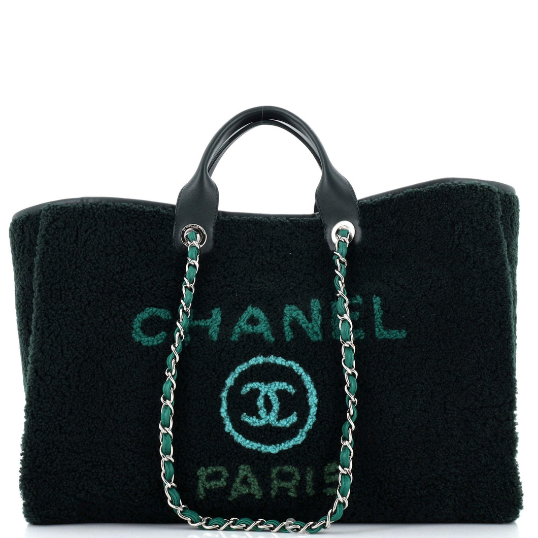 CHANEL Deauville Tote Shearling Large