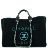 CHANEL Deauville Tote Shearling Large