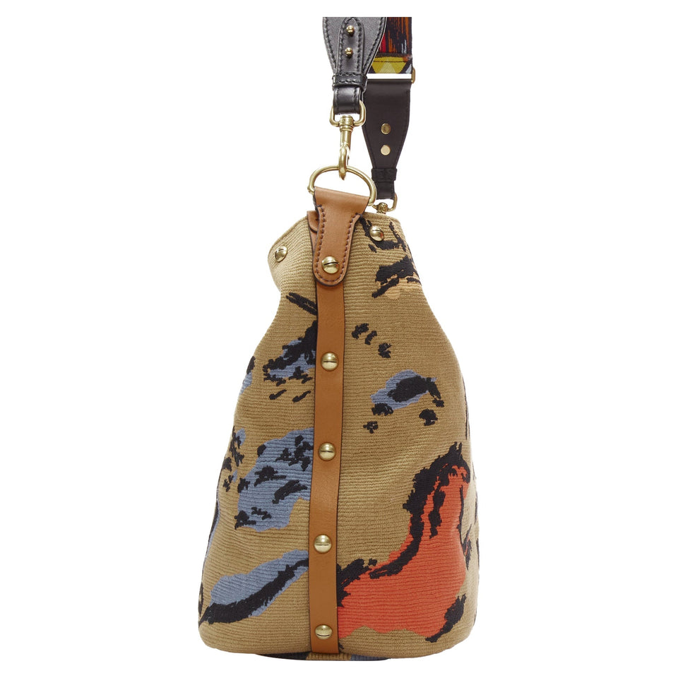 Dior Dioravenue Sauvage Special Edition Logo Canvas Embroidery Hobo Bag