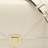 Dior White Leather Small Diorama Shoulder Bag