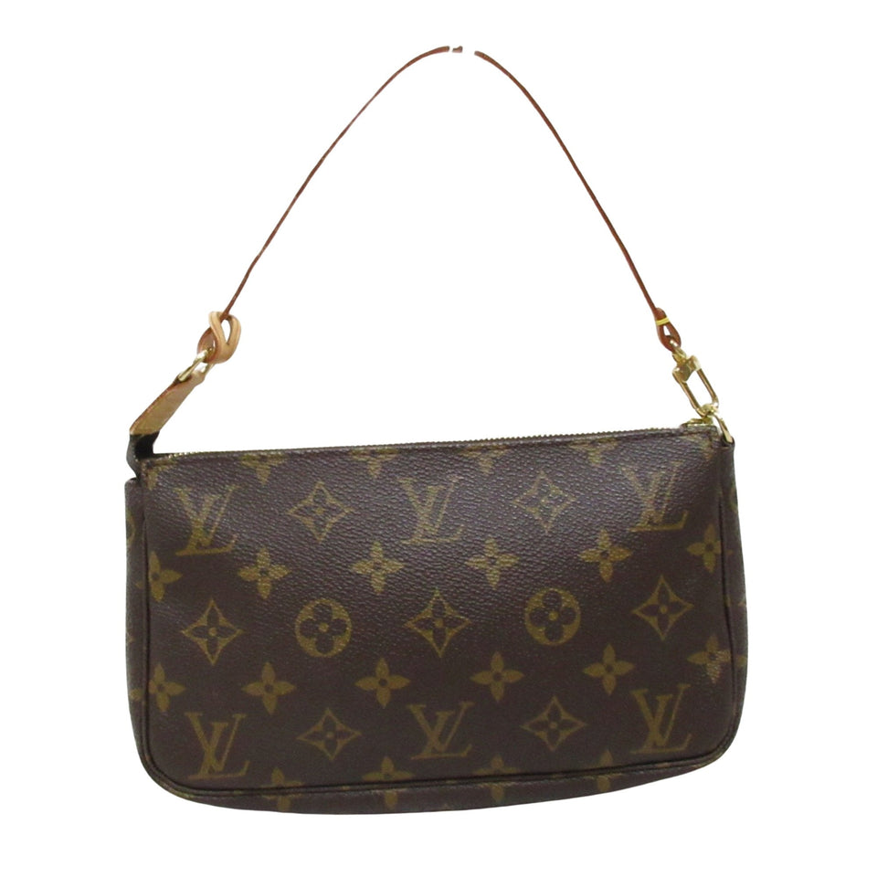 Louis Vuitton Pochette Accessoire  Canvas Clutch Bag