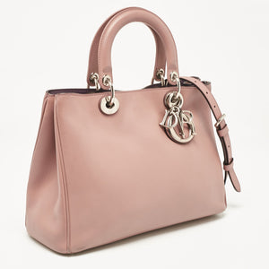 Dior Dusty Pink Leather Medium Diorissimo Shopper Tote