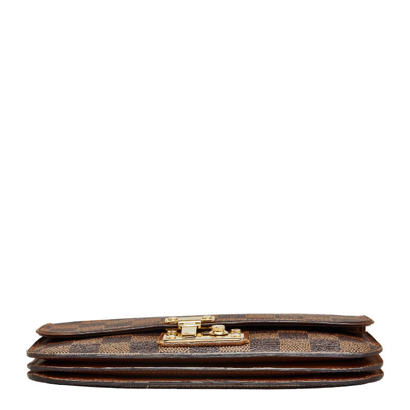 Louis Vuitton Damier Portefolio Ascot Long Wallet N63171 Eve Brown PVC  Louis Vuitton