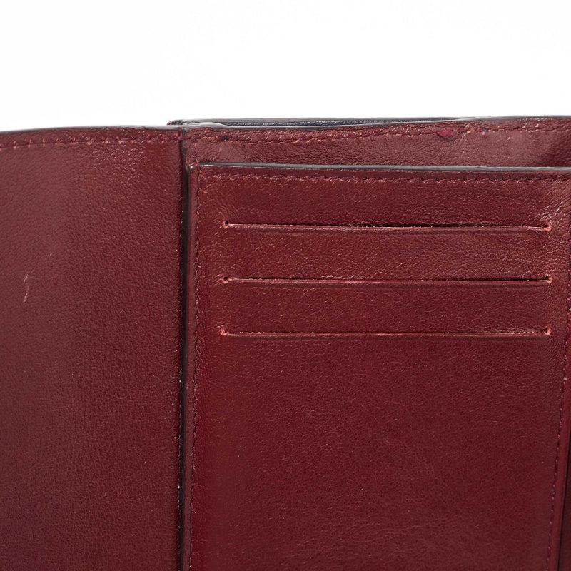 Dior Burgundy/dark Blue Leather Diorissimo Envelope Wallet