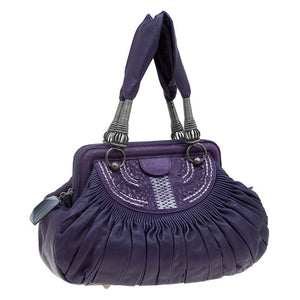 Dior Pleated Leather Plisse Satchel