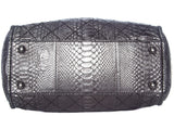 Chanel Gunmetal Python Bowler RHW Handbag