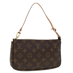 Louis Vuitton Pochette Accessoire  Canvas Clutch Bag