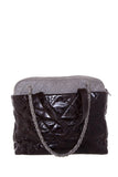 Chanel Dark Brown & Grey Glazed Calfskin Portobello Tote