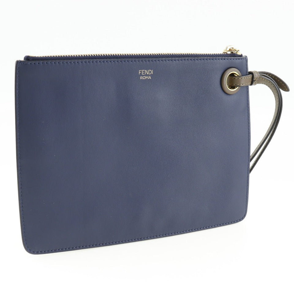 Fendi Fendi Mania  Leather Clutch Bag
