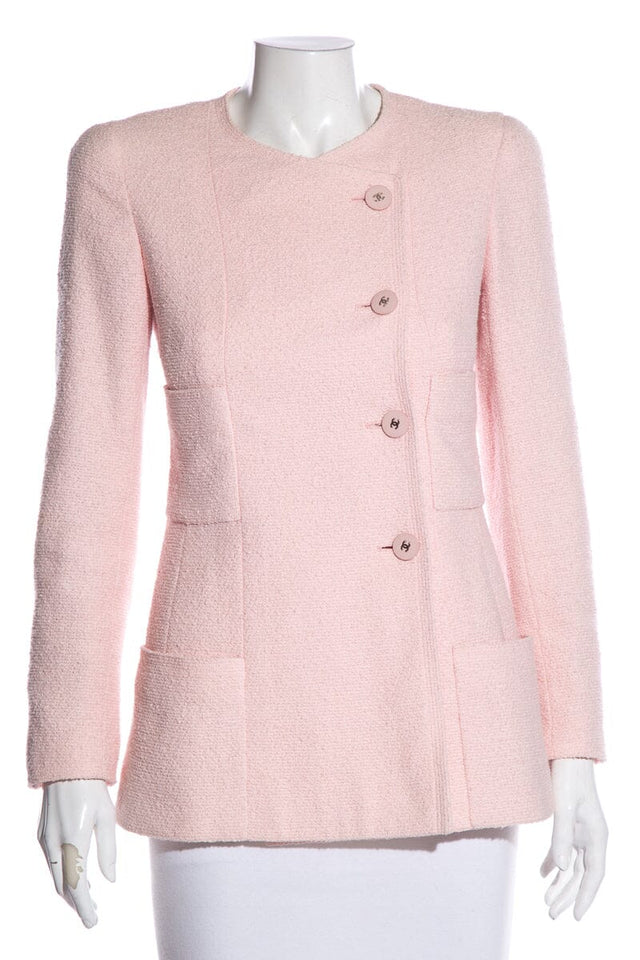 Chanel Pink Tweed Jacket SZ 36