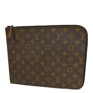 Louis Vuitton Poche Document  Canvas Clutch Bag