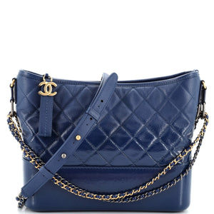 CHANEL Gabrielle Hobo Quilted Goatskin and Patent Medium