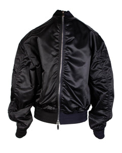 Dior And Judy Blame Embroidered Bomber Jacket in Black Cupro
