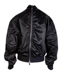 Dior And Judy Blame Embroidered Bomber Jacket in Black Cupro