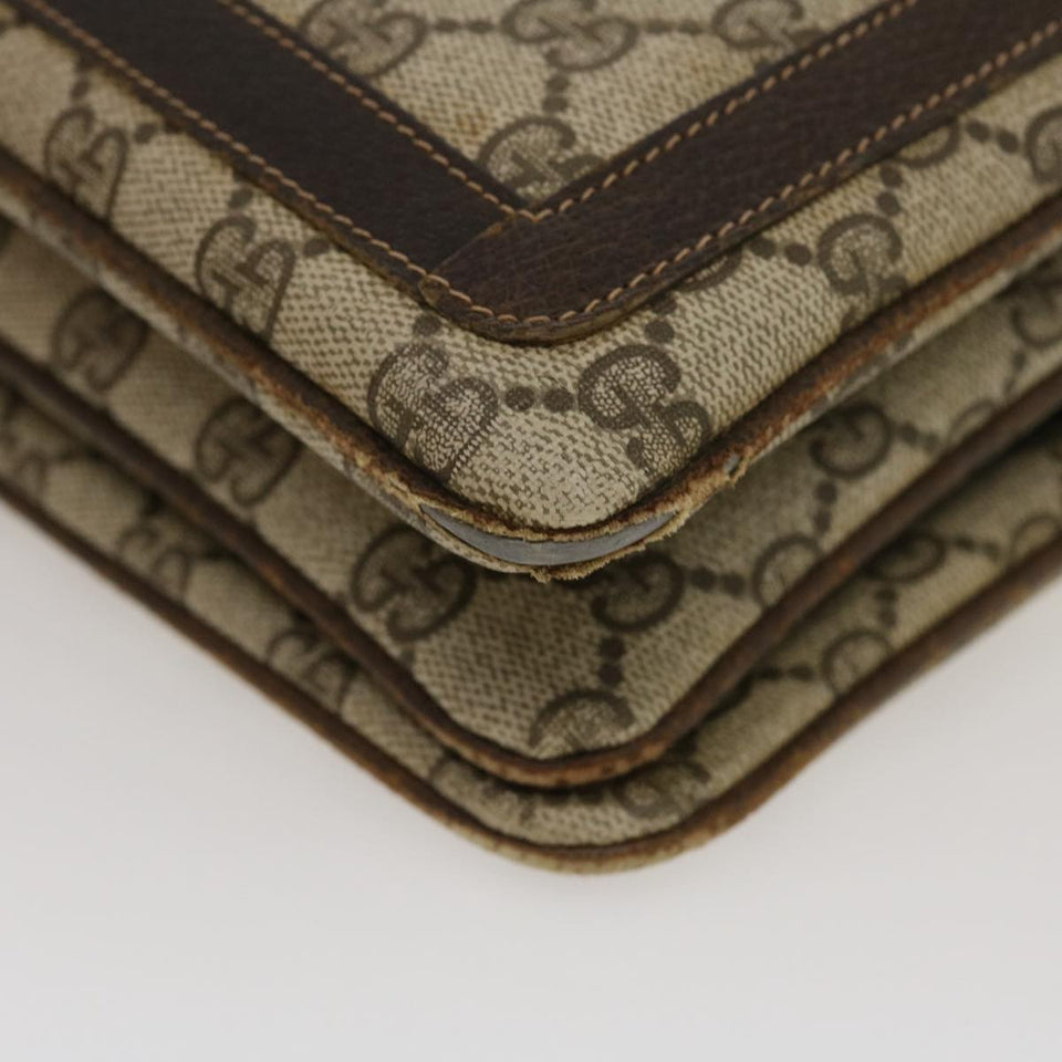 GUCCI Web Sherry Line GG Canvas Shoulder Bag Beige Red Green  bs1024