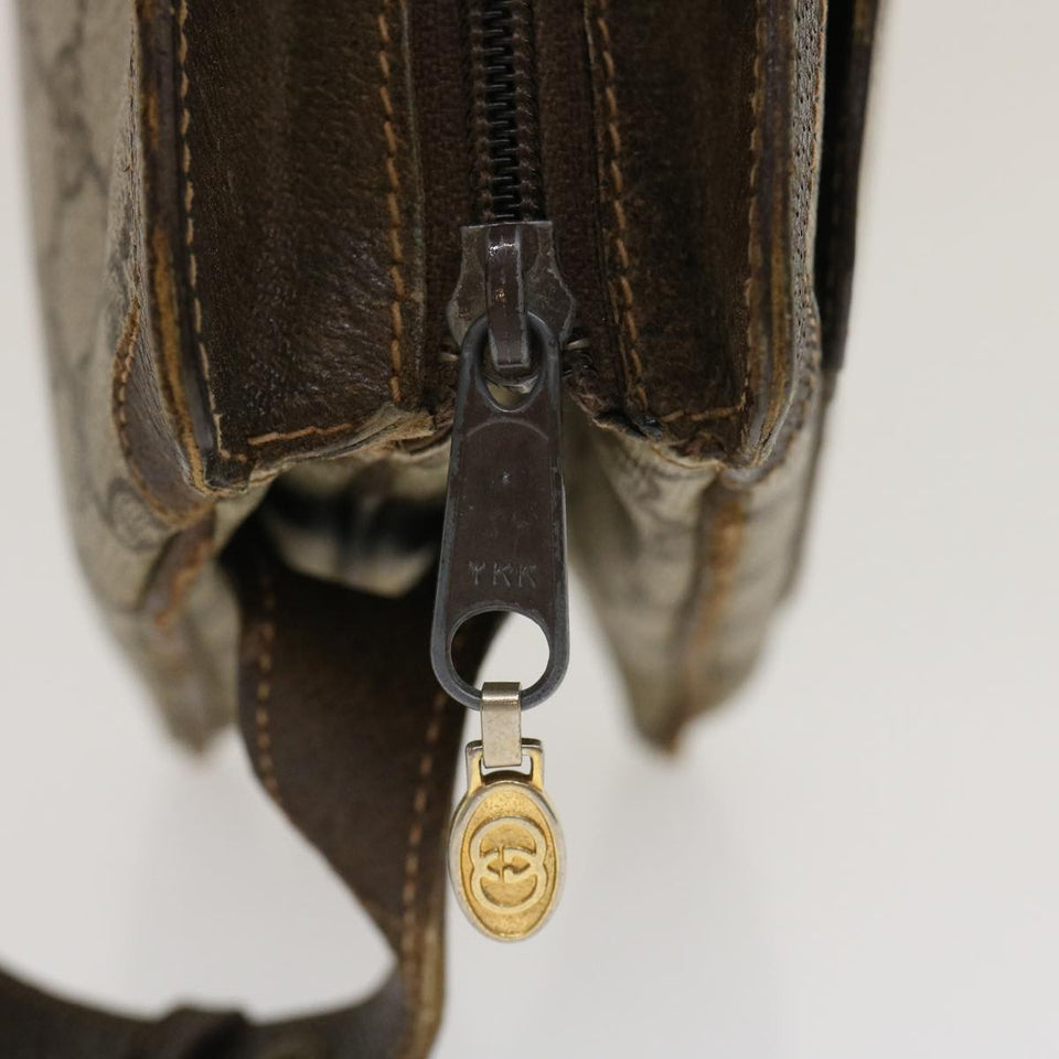 GUCCI Web Sherry Line GG Canvas Shoulder Bag Beige Red Green  bs1024