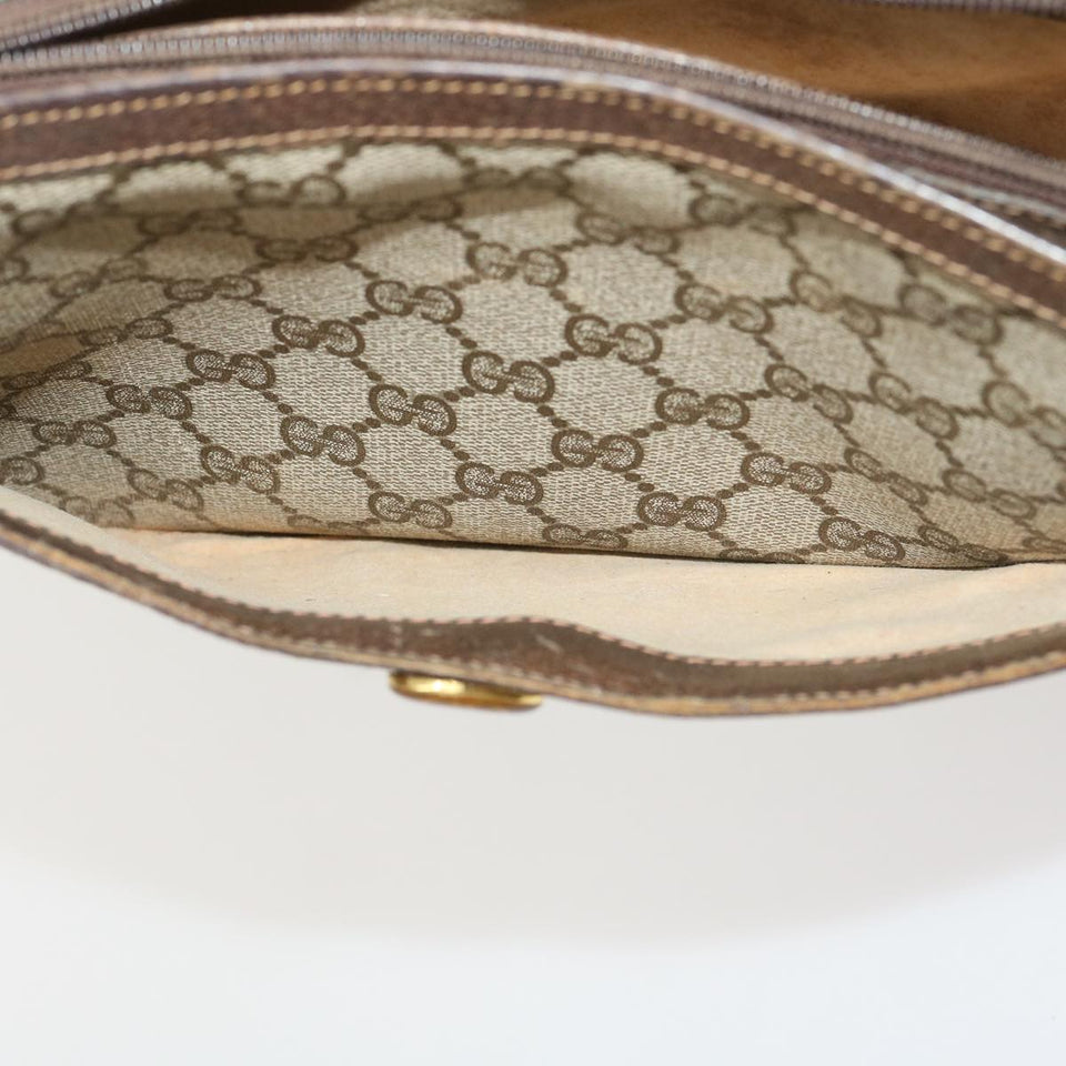GUCCI Web Sherry Line GG Canvas Shoulder Bag Beige Red Green  bs1024