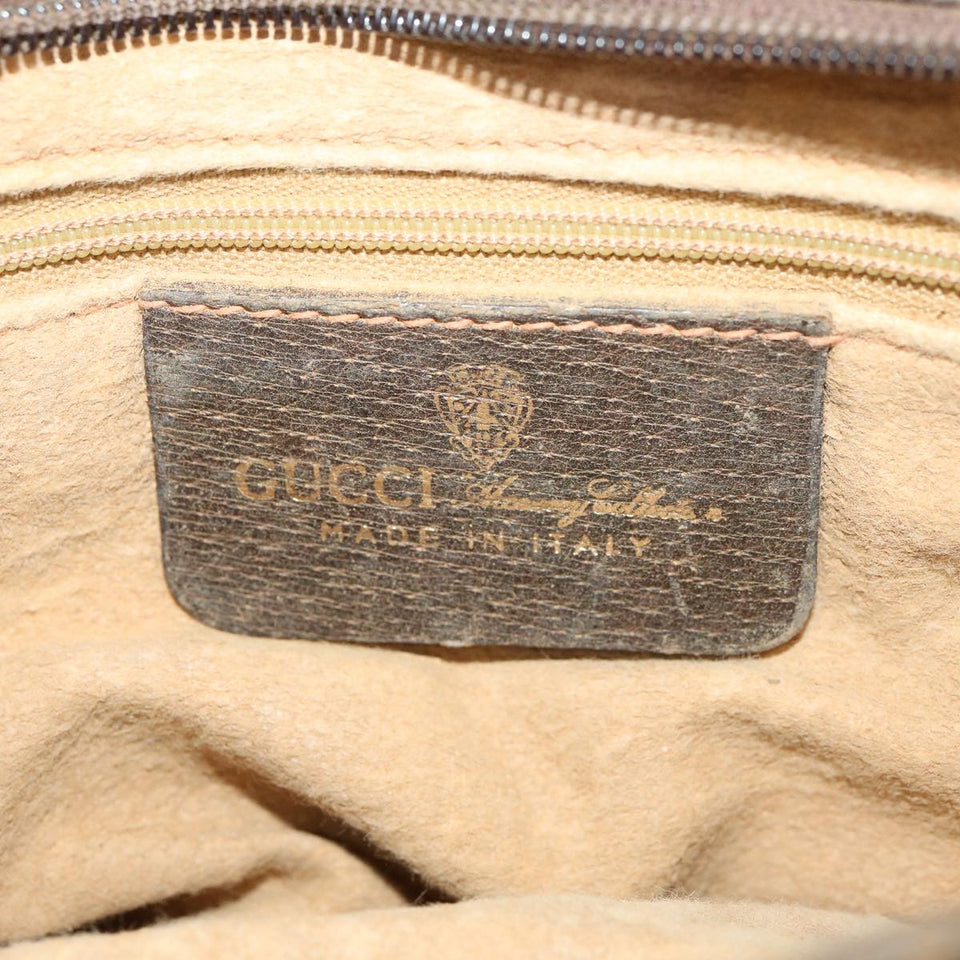 GUCCI Web Sherry Line GG Canvas Shoulder Bag Beige Red Green  bs1024