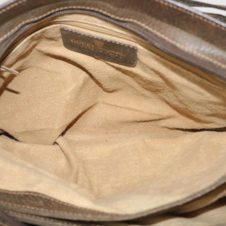 GUCCI Web Sherry Line GG Canvas Shoulder Bag Beige Red Green  bs1024