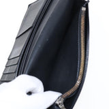 LOUIS VUITTON Damier Infini Portefeuille Brazza Wallet Black N63010 Auth bs17104